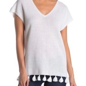 Tommy Bahama White Knit Tunic /Beach Bathing Suit Coverup size medium large